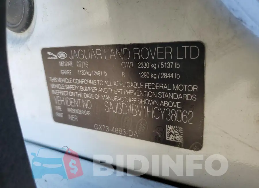 SAJBD4BV1HCY38062 Photo# 12