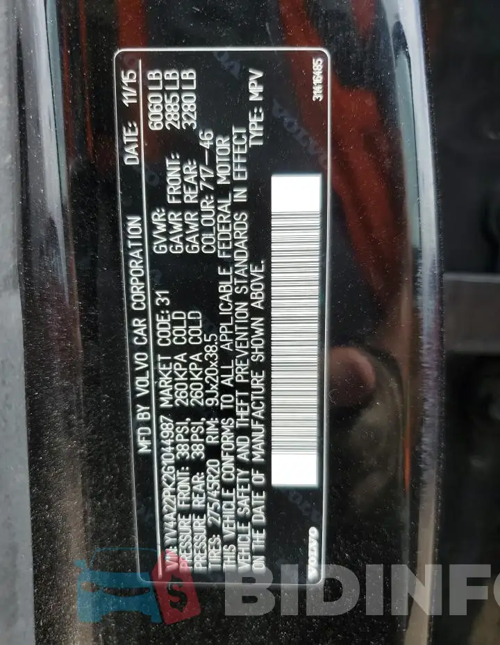 YV4A22PK2G1044987 Photo# 13