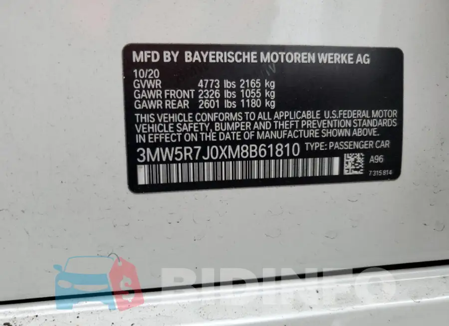 3MW5R7J0XM8B61810 Photo# 12