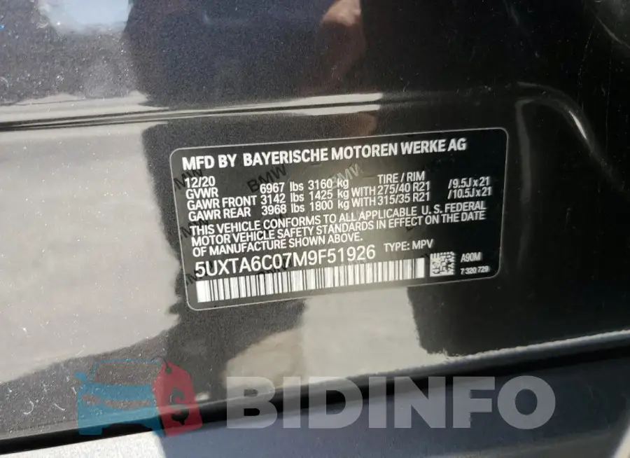 5UXTA6C07M9F51926 Photo# 13