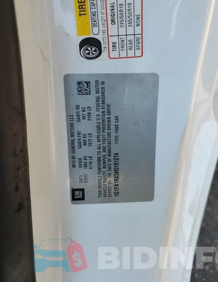 1G1FA1RX5H0181274 Photo# 12