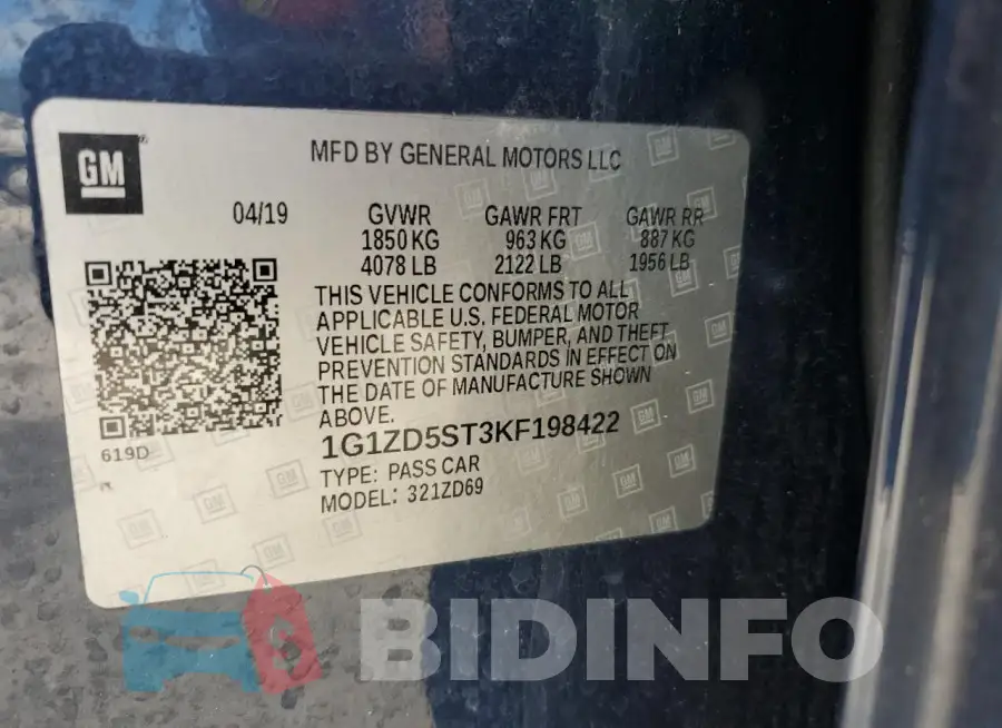 1G1ZD5ST3KF198422 Photo# 12