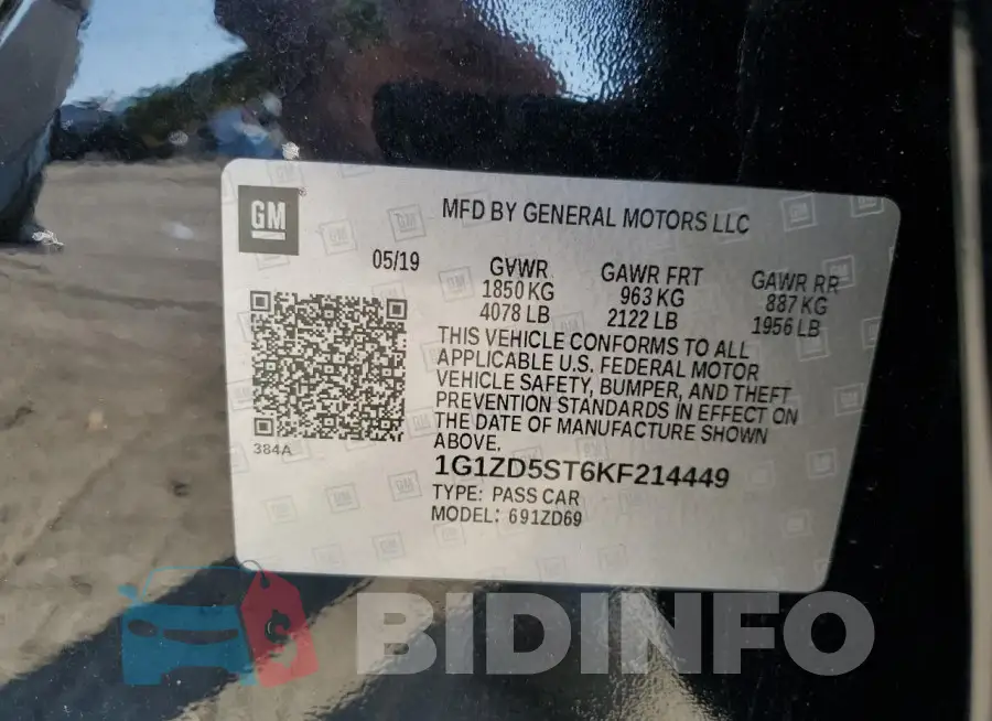 1G1ZD5ST6KF214449 Photo# 12