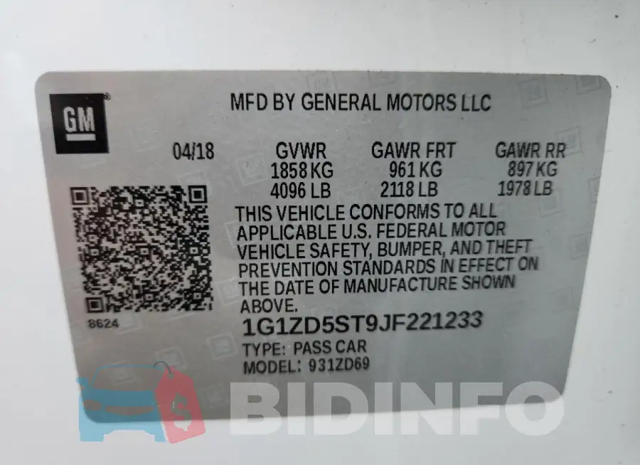 1G1ZD5ST9JF221233 Photo# 12