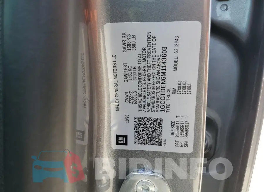 1GCGTDEN6M1143603 Photo# 12