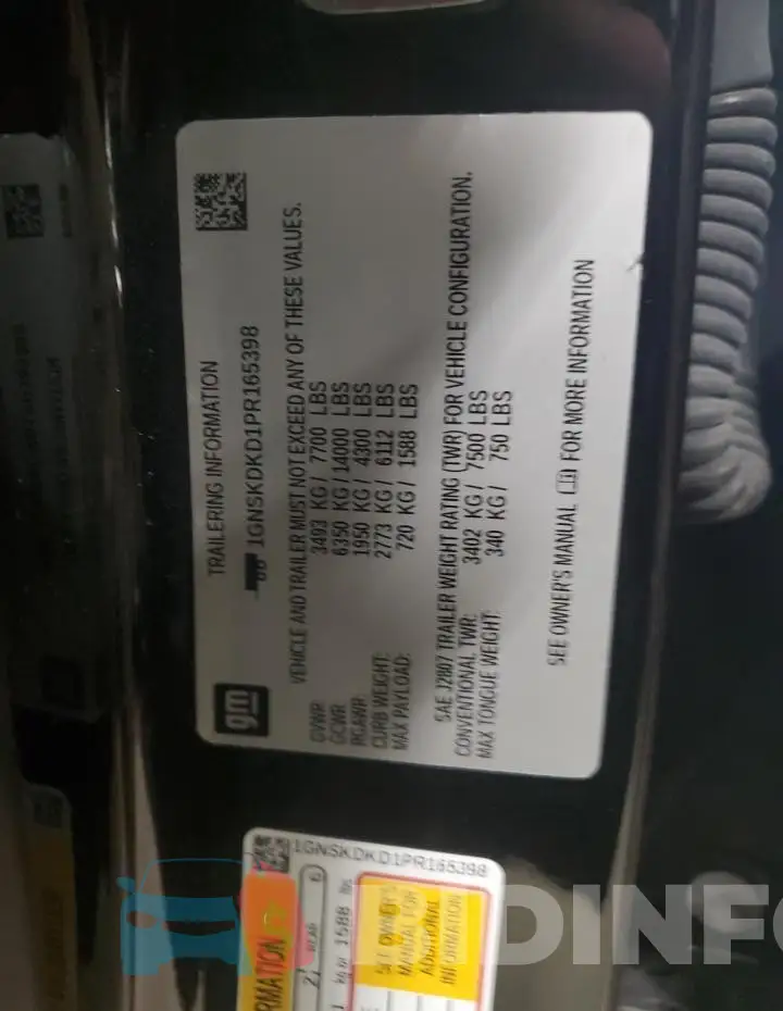 1GNSKDKD1PR165398 Photo# 13