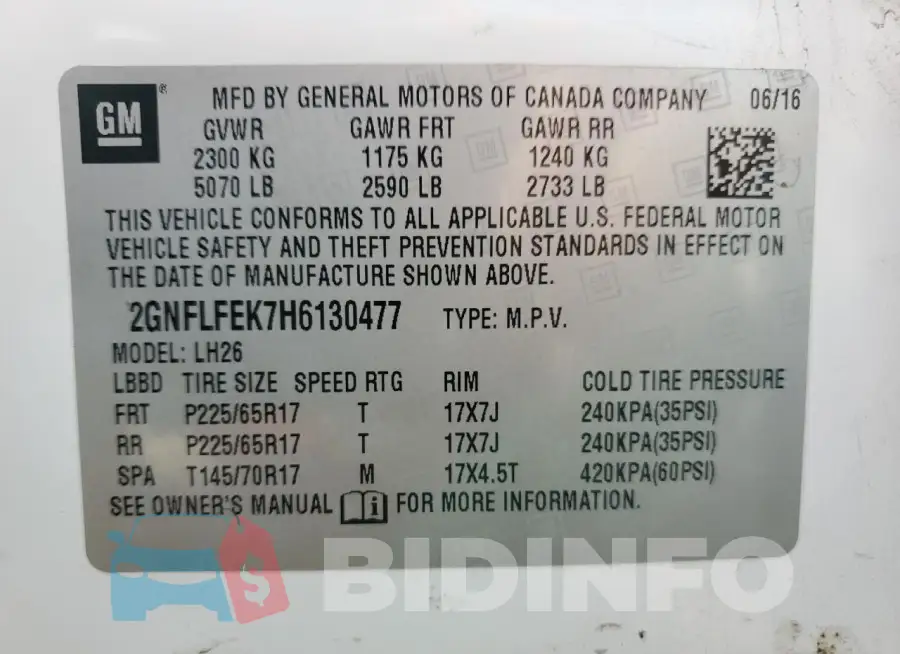 2GNFLFEK7H6130477 Photo# 13