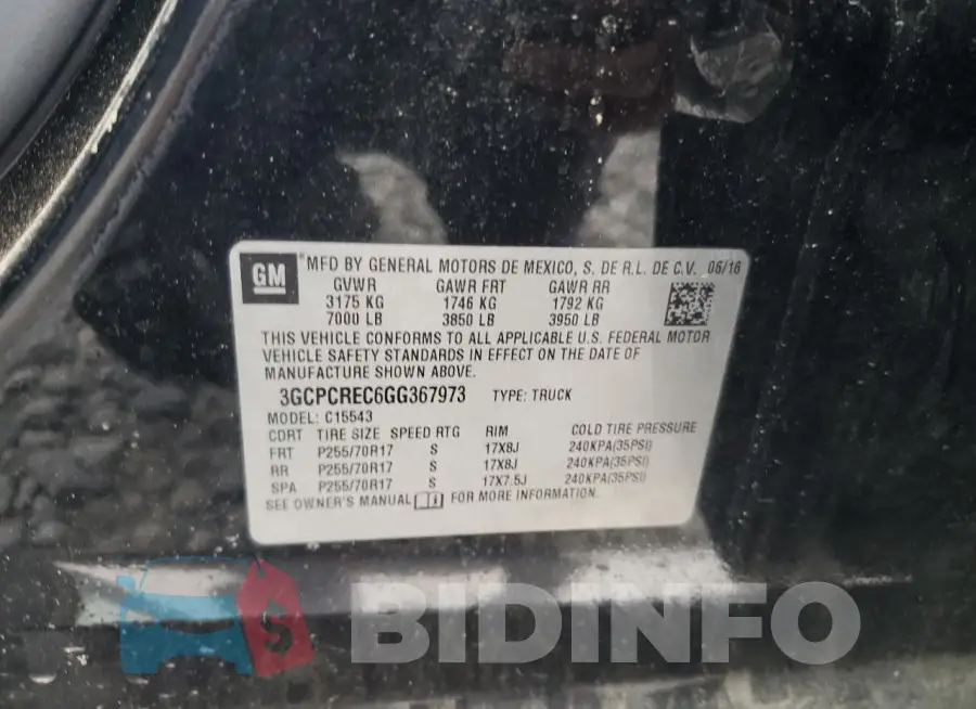 3GCPCREC6GG367973 Photo# 12
