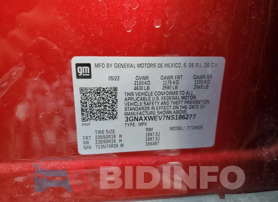 3GNAXWEV7NS186277 Photo# 13