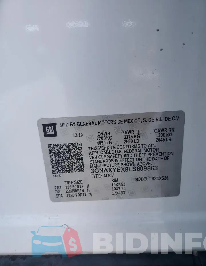 3GNAXYEX8LS609863 Photo# 12