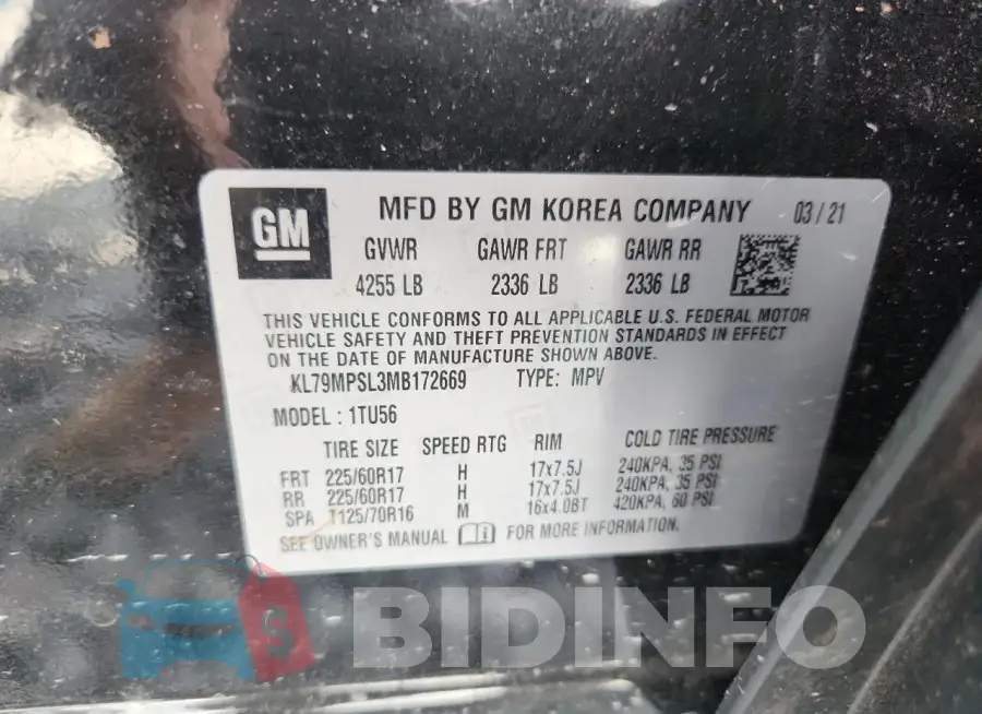 KL79MPSL3MB172669 Photo# 13