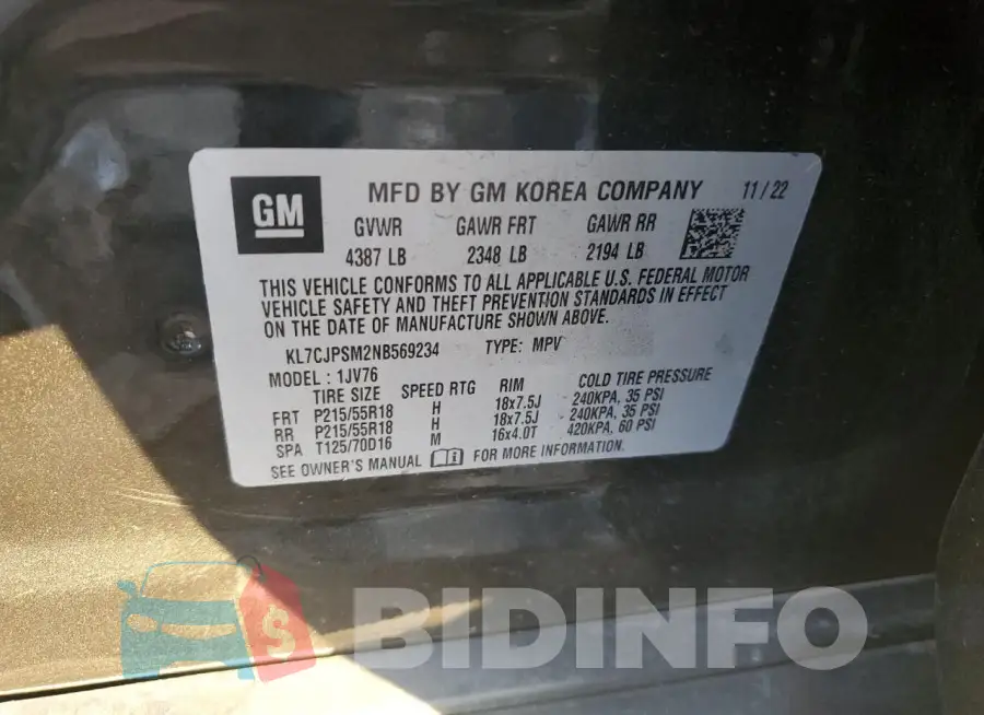KL7CJPSM2NB569234 Photo# 12