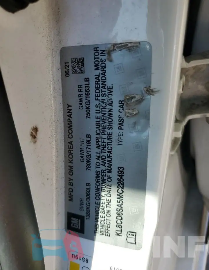 KL8CD6SA5MC226493 Photo# 12