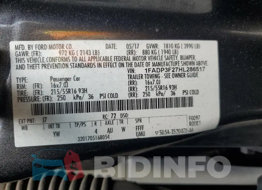 1FADP3F27HL286517 Photo# 12