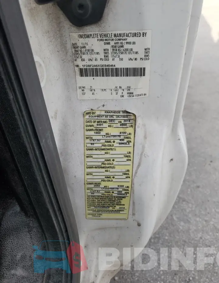 1FDBF2A6XGEB45464 Photo# 13