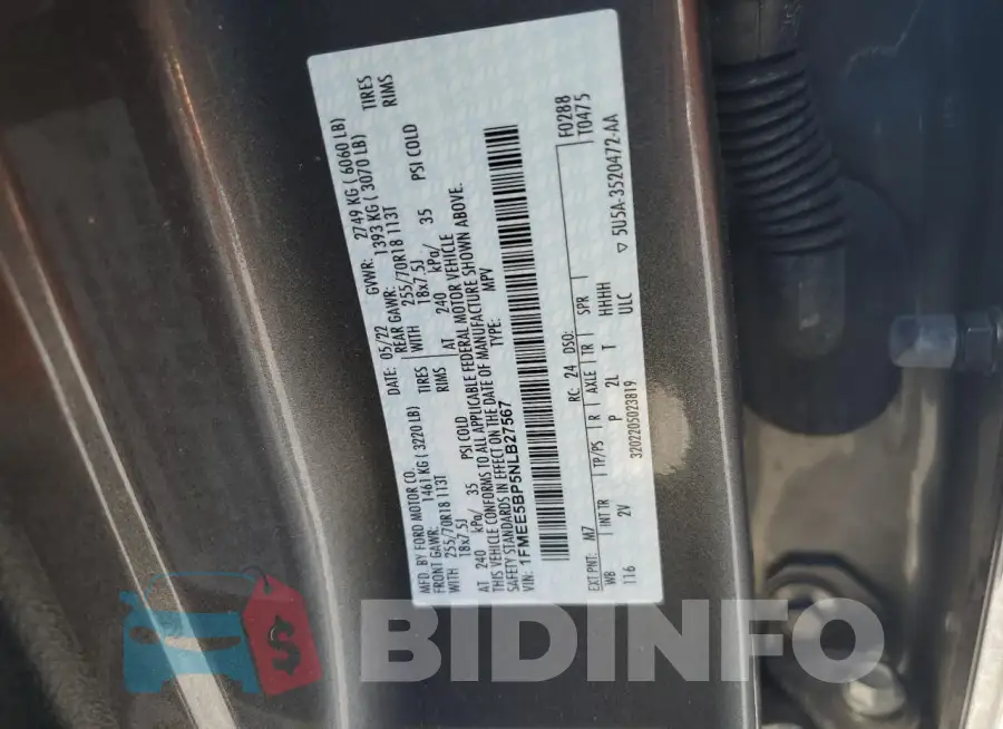 1FMEE5BP5NLB27567 Photo# 13