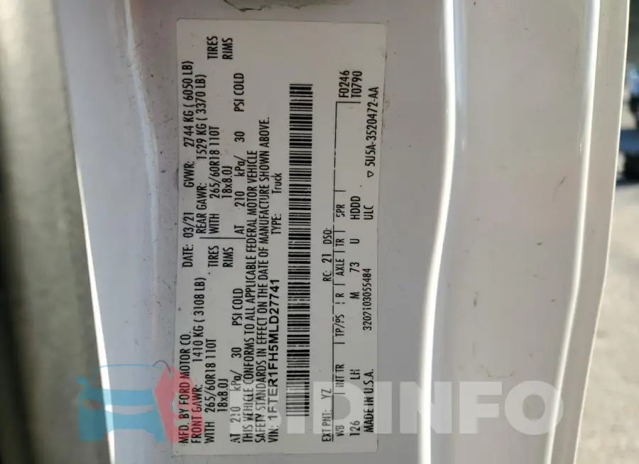 1FTER1FH5MLD27741 Photo# 12