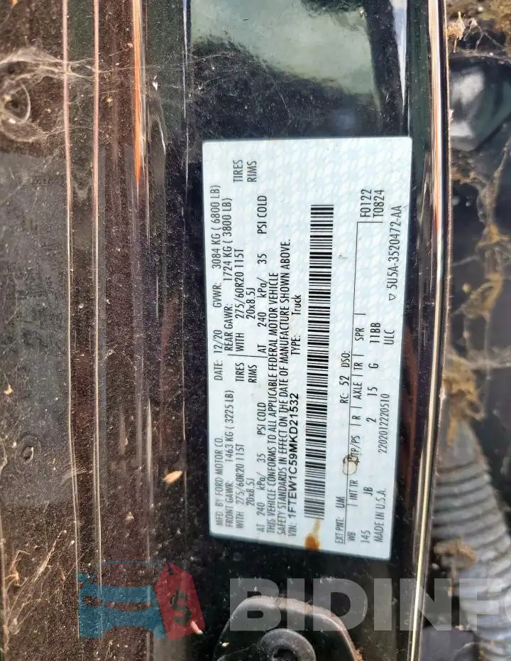 1FTEW1C59MKD21532 Photo# 12