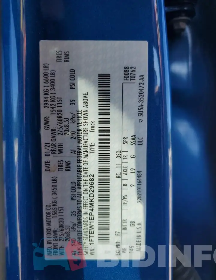 1FTEW1EP4MKD29682 Photo# 12