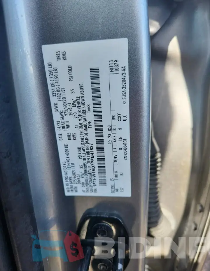 1FTFW1ED7PFB41827 Photo# 12