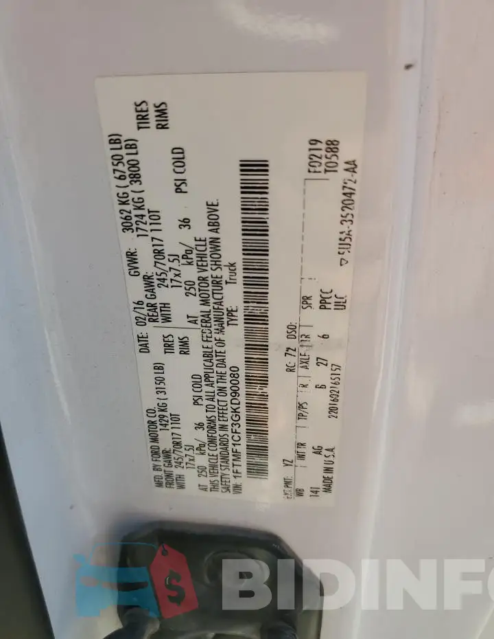 1FTMF1CF3GKD90080 Photo# 12