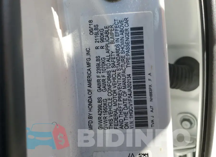 1HGCV1F54JA202134 Photo# 12