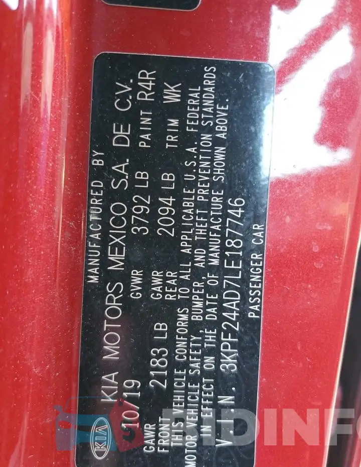 3KPF24AD7LE187746 Photo# 13