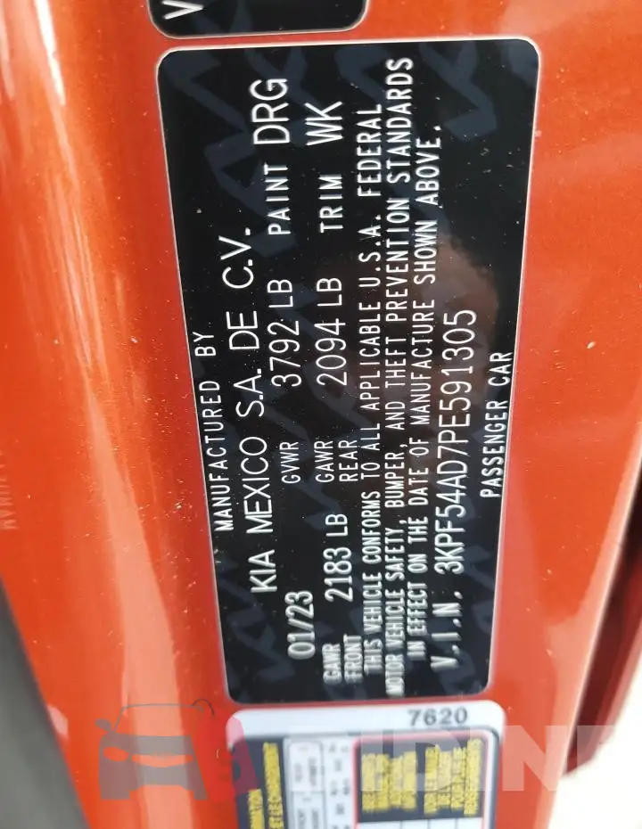 3KPF54AD7PE591305 Photo# 12