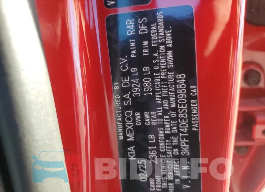 3KPFT4DE8SE098848 Photo# 13