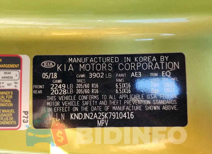 KNDJN2A25K7910416 Photo# 12