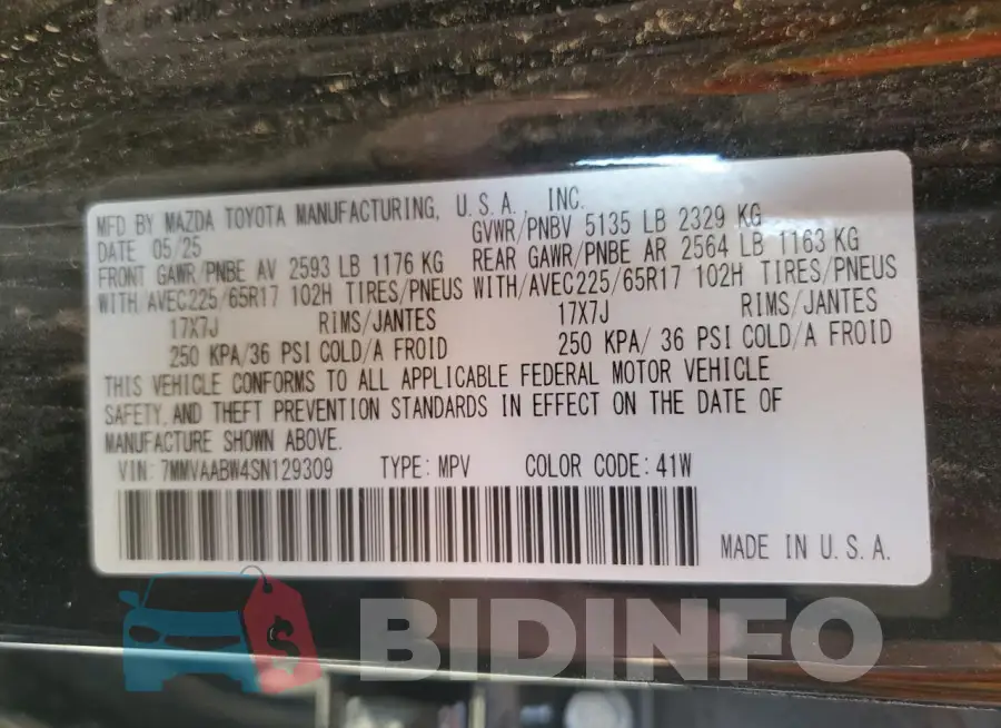 7MMVAABW4SN129309 Photo# 14