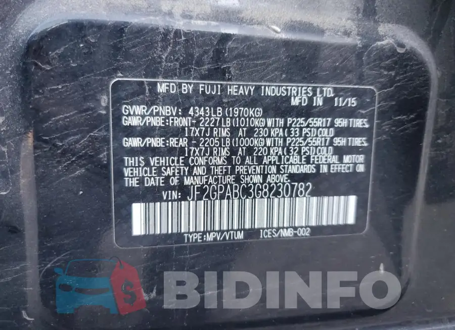 JF2GPABC3G8230782 Photo# 12