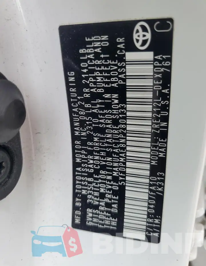 5YFDPMAE8NP280133 Photo# 12