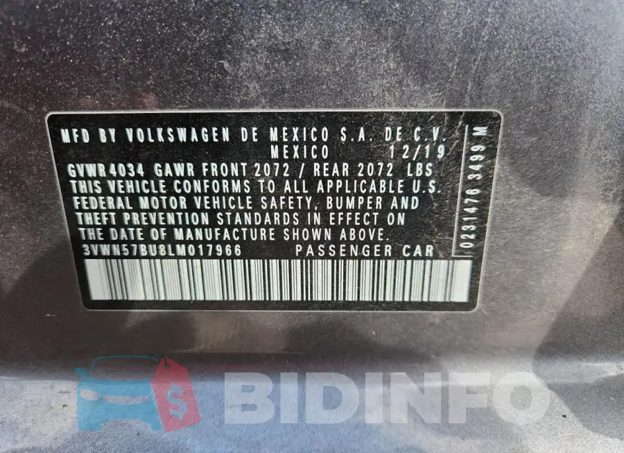 3VWN57BU8LM017966 Photo# 12