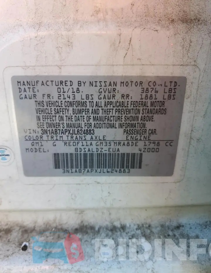 3N1AB7APXJL624883 Photo# 12