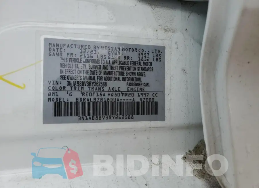 3N1AB8BV3RY262588 Photo# 13