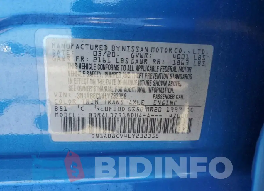 3N1AB8CV4LY232358 Photo# 13