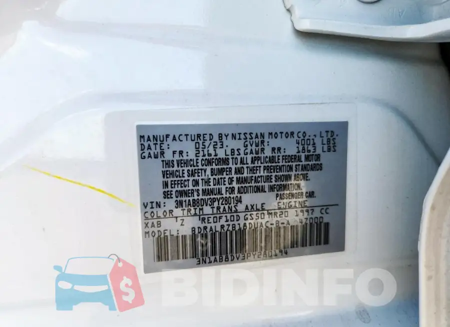 3N1AB8DV3PY280194 Photo# 13