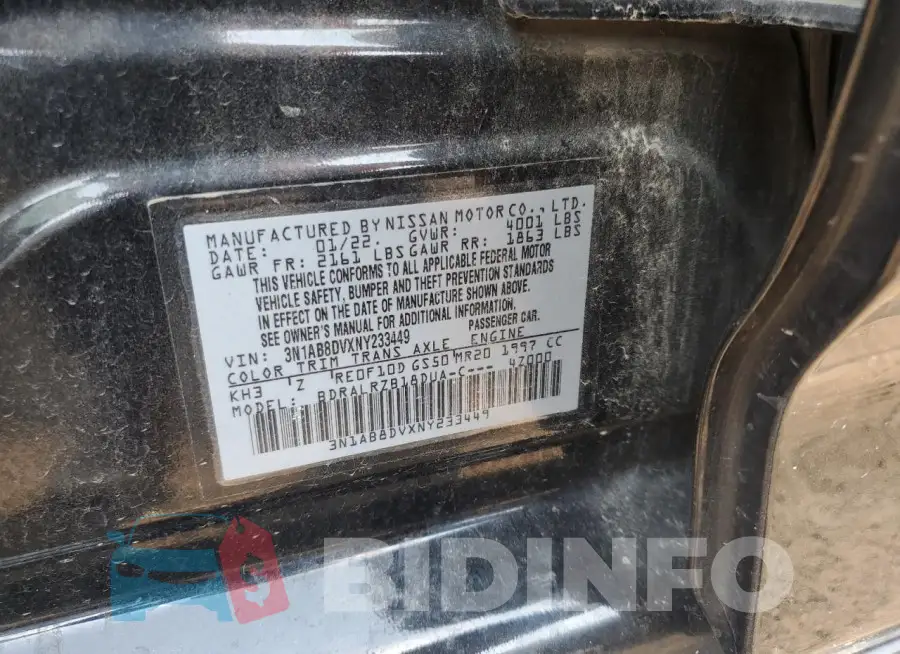 3N1AB8DVXNY233449 Photo# 12
