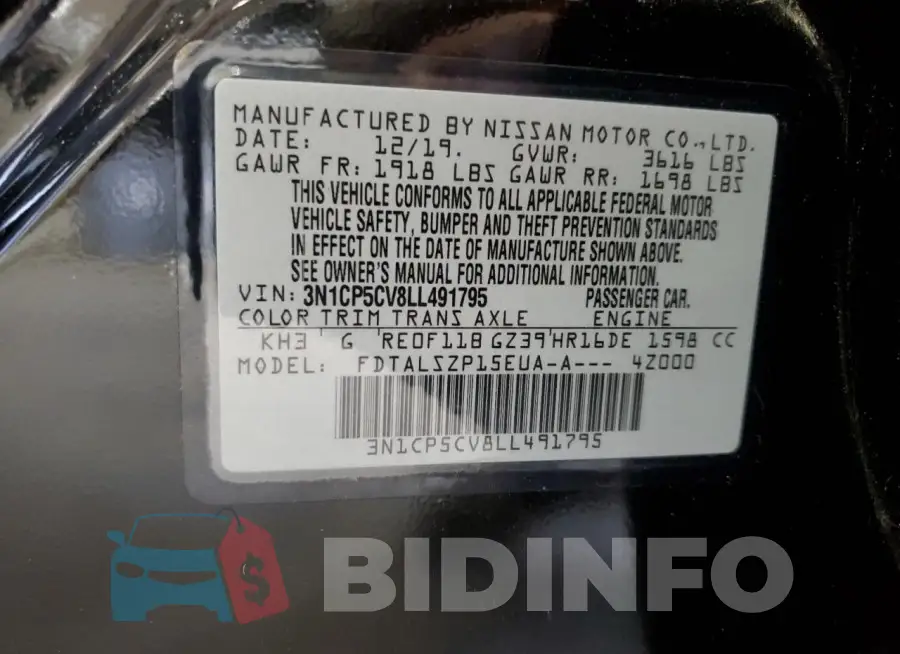 3N1CP5CV8LL491795 Photo# 13