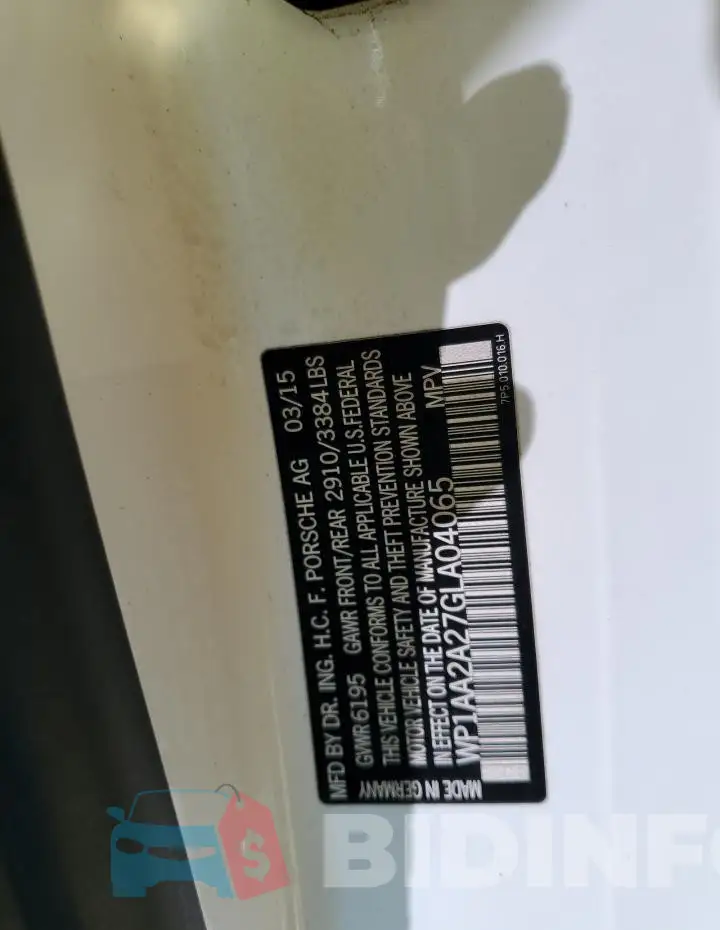 WP1AA2A27GLA04065 Photo# 13