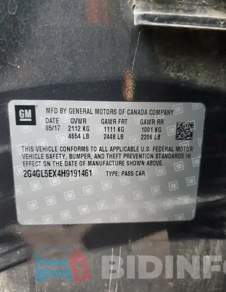 2G4GL5EX4H9191461 Photo# 12