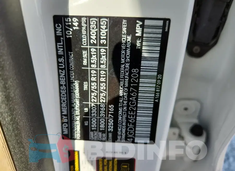 4JGDF6EE2GA671208 Photo# 13