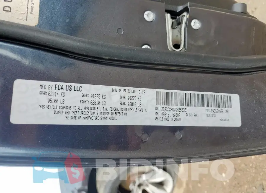 2C3CDXHG7GH355351 Photo# 13