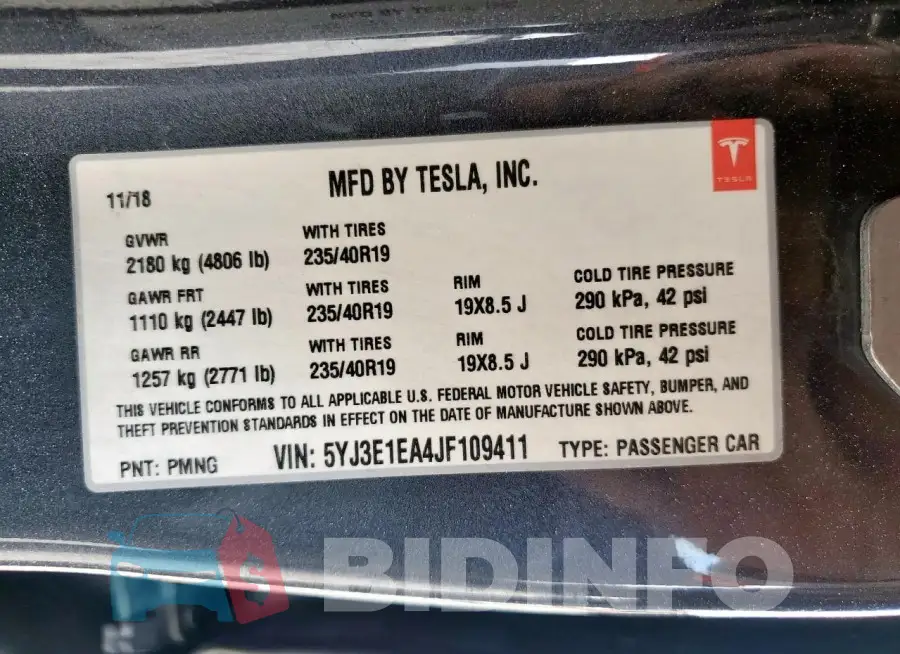 5YJ3E1EA4JF109411 Photo# 13