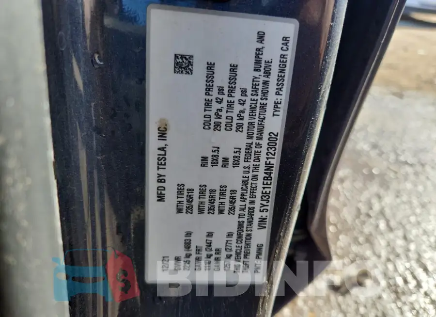 5YJ3E1EB4NF123002 Photo# 12