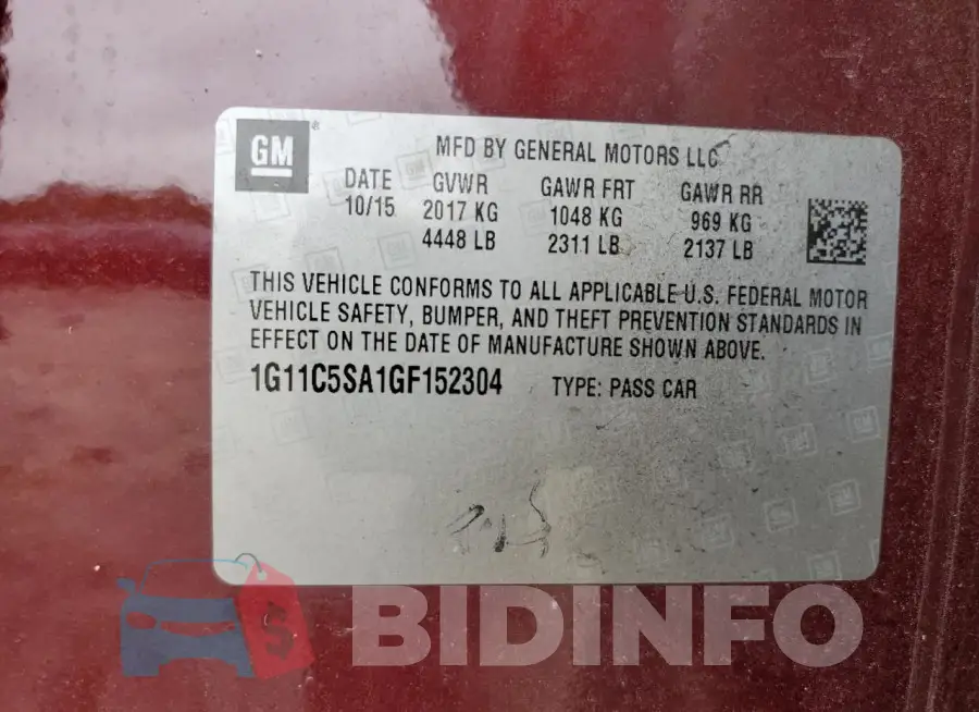 1G11C5SA1GF152304 Photo# 12