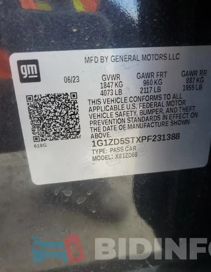 1G1ZD5STXPF231388 Photo# 12