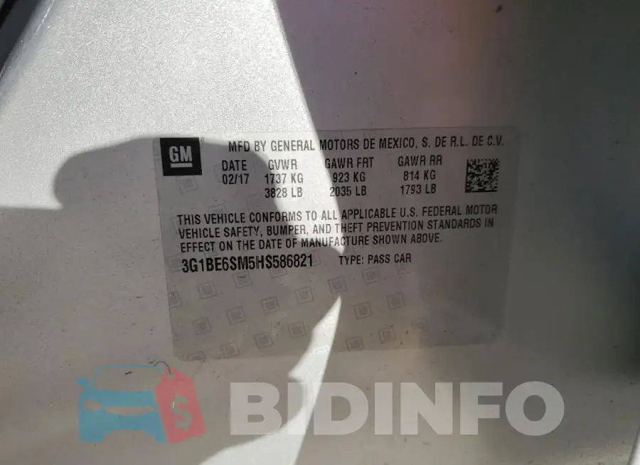 3G1BE6SM5HS586821 Photo# 13