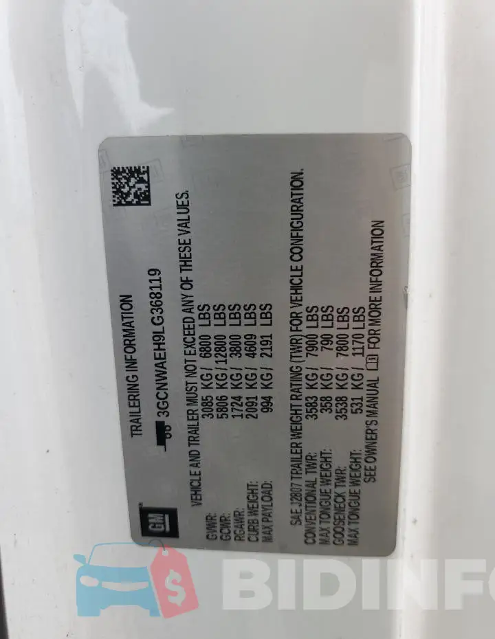 3GCNWAEH9LG368119 Photo# 12